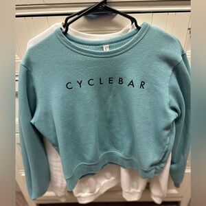 Cyclebar crop light sweatshirt